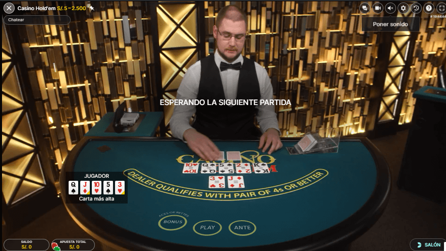 poker en el casino en vivo de 1xbet ecuador