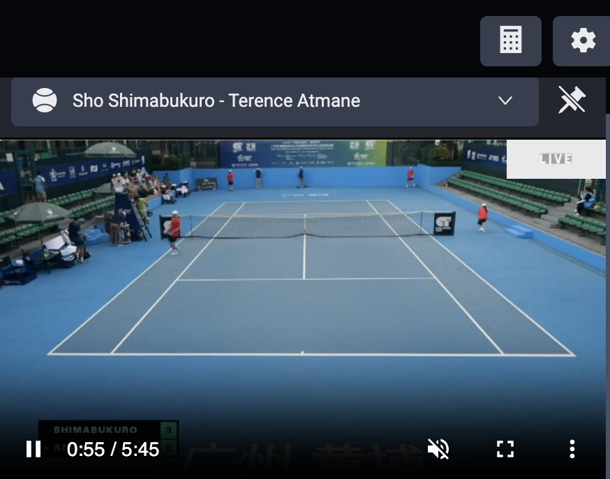 Partida de tenis en vivo en Starda